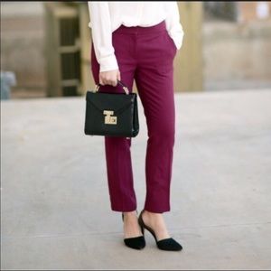 J. Crew Campbell Trousers - Plum
